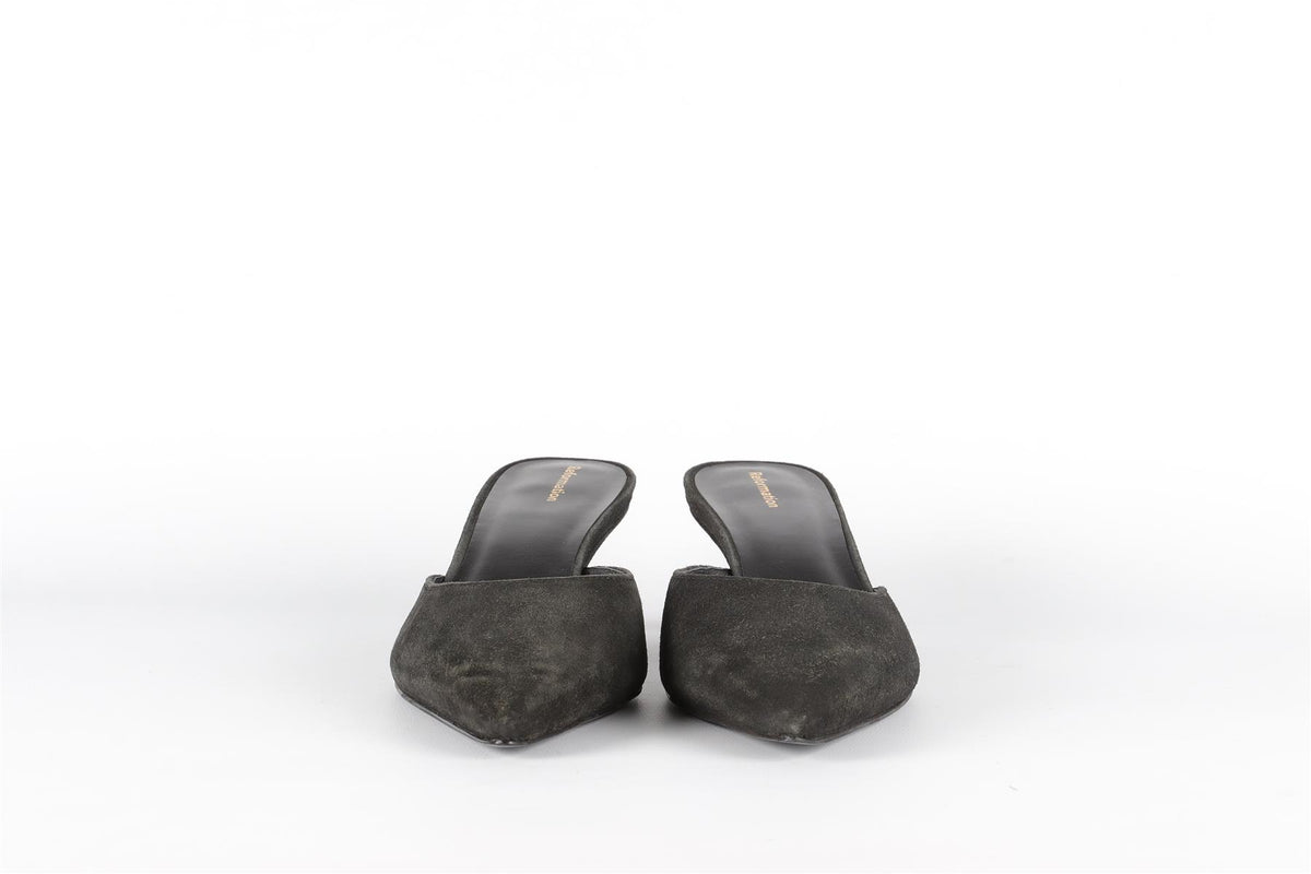 REFORMATION BLACK SUEDE MULES EU 37.5 UK 4.5 US 7.5