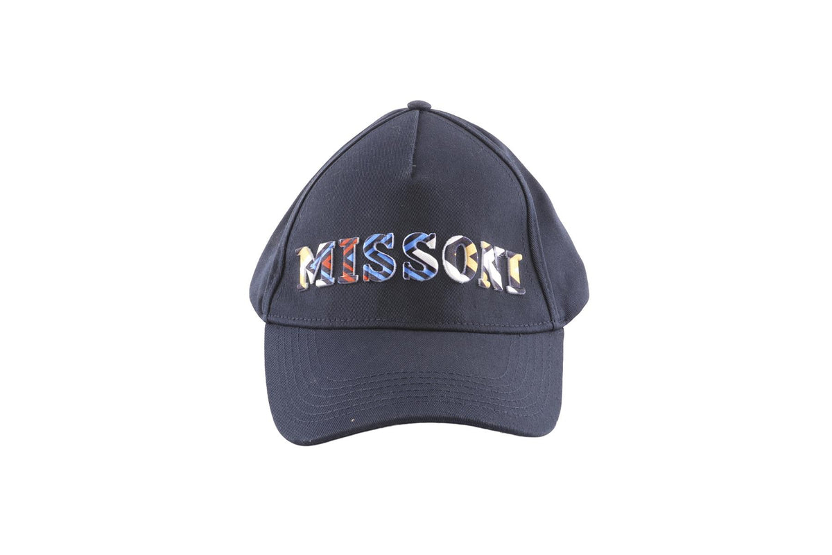 MISSONI NAVY COTTON BASEBALL CAP