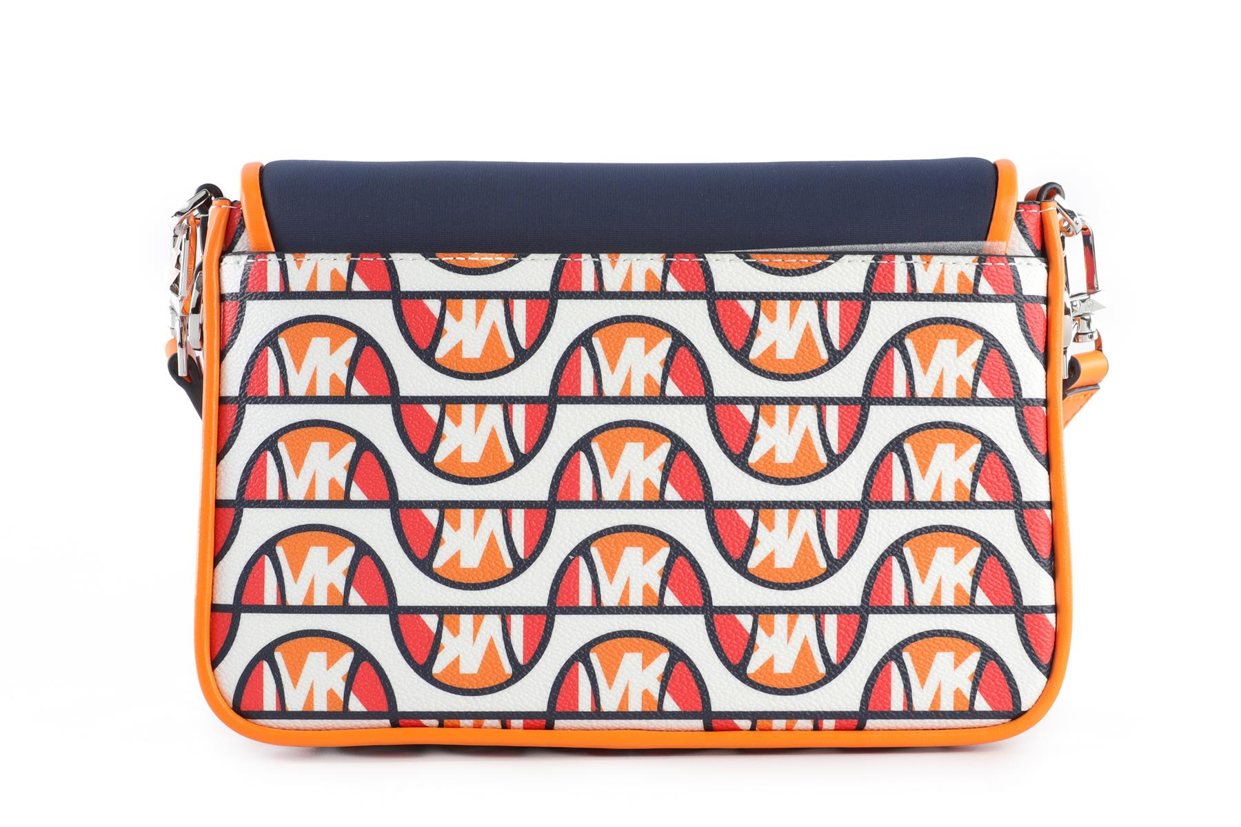 MICHAEL KORS + ELLESSE ORANGE BRADSHAW CANVAS SHOULDER BAG