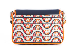 MICHAEL KORS + ELLESSE ORANGE BRADSHAW CANVAS SHOULDER BAG