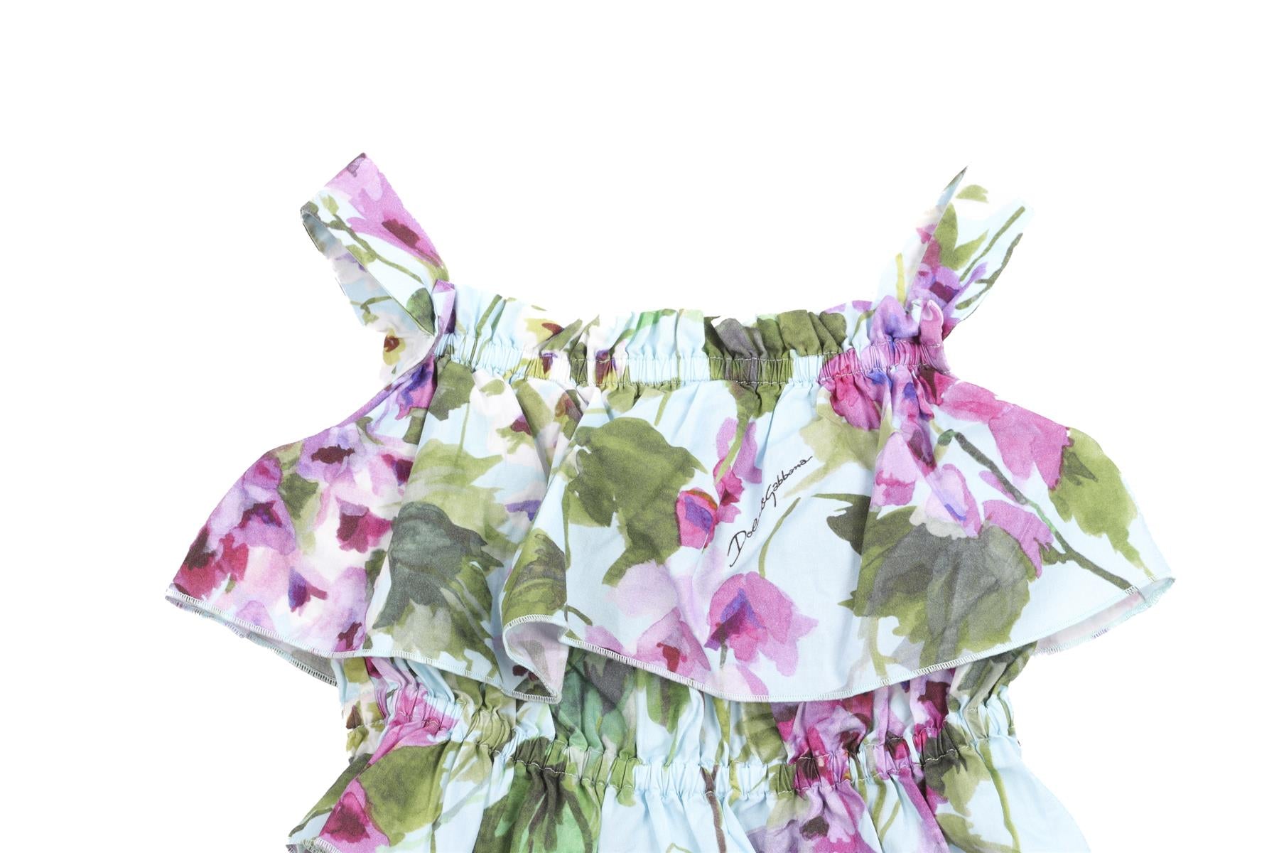 DOLCE & GABBANA MULTI BABY GIRLS TOP AND SKIRT SET 12-18 MONTHS