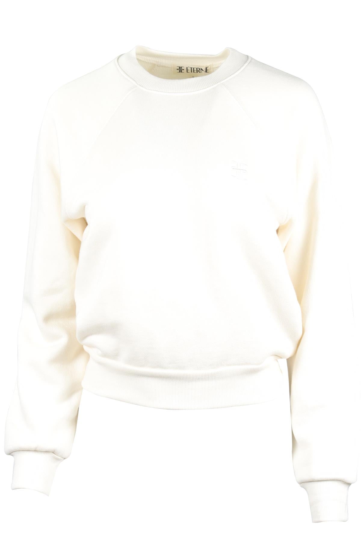 ETERNE CREAM COTTON SWEATSHIRT SMALL