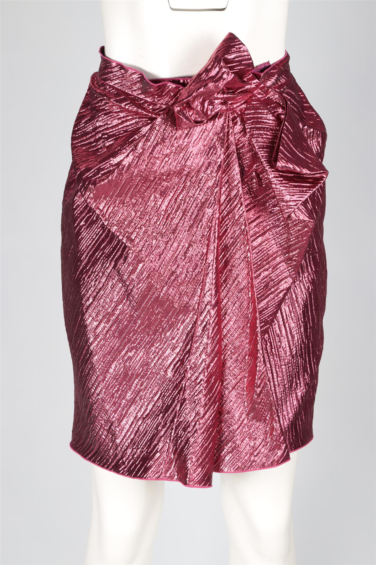 LANVIN PINK 2014 MINI SKIRT FR 40 UK 12