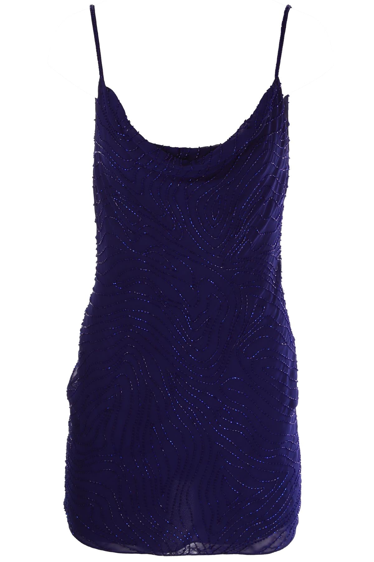 RAT & BOA BLUE CREPE MINI DRESS XSMALL