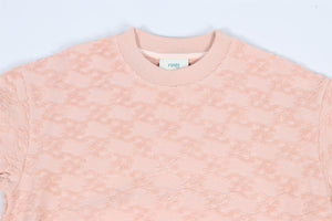 FENDI PINK KIDS GIRLS FF COTTON SWEATSHIRT 8 YEARS