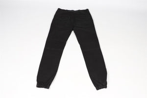 NILI LOTAN BLACK COTTON BLEND TAPERED PANTS US 0 UK 4