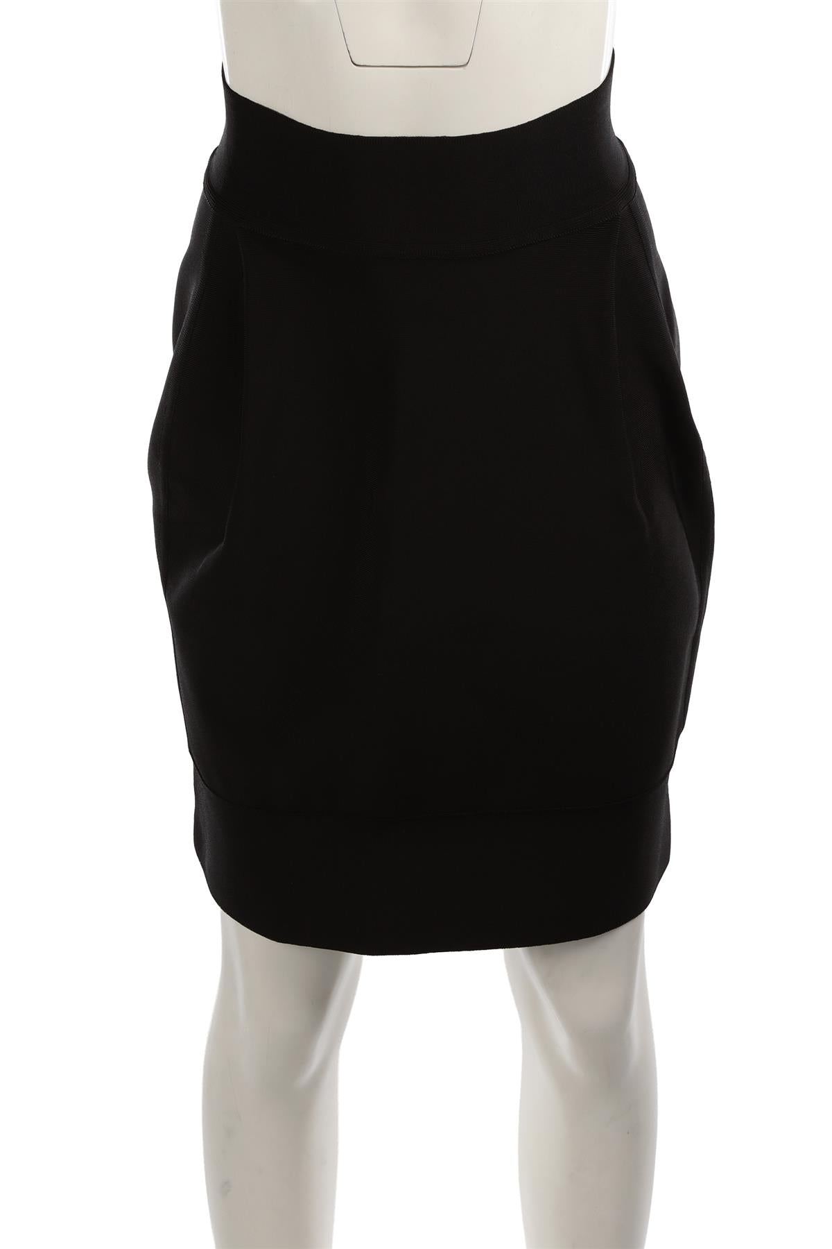 HERVE LEGER BLACK WOVEN SKIRT FR 38 UK 10