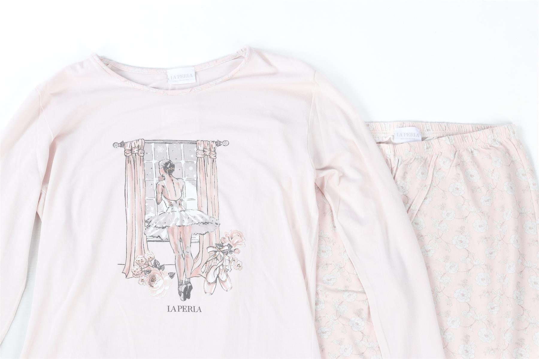 LA PERLA PINK KIDS GIRLS PYJAMA SET 12 YEARS
