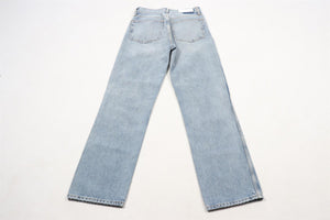 RE/DONE BLUE HIGH RISE STRAIGHT LEG JEANS W25 UK 6-8