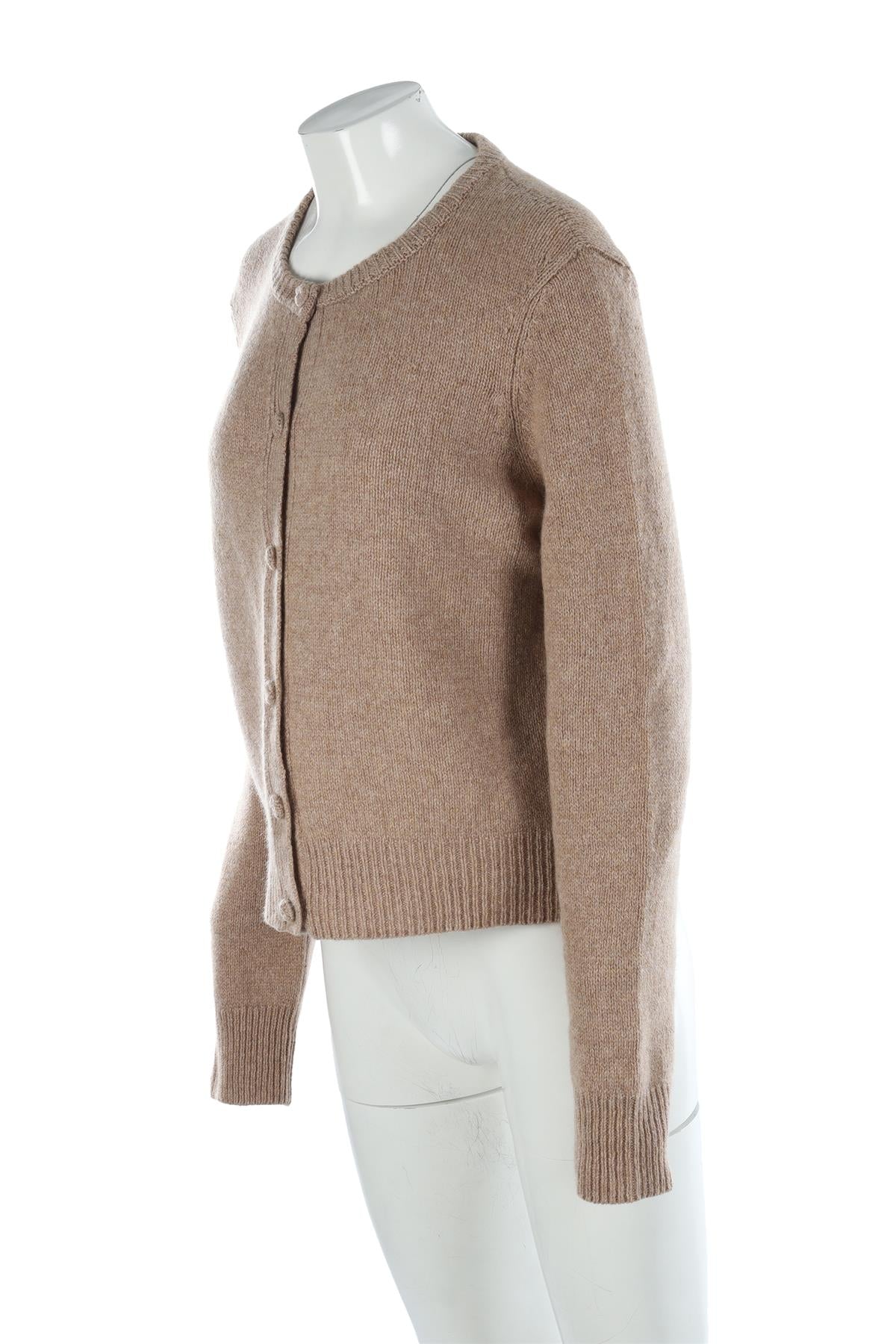 SUZIE KONDI BEIGE CASHMERE CARDIGAN LARGE