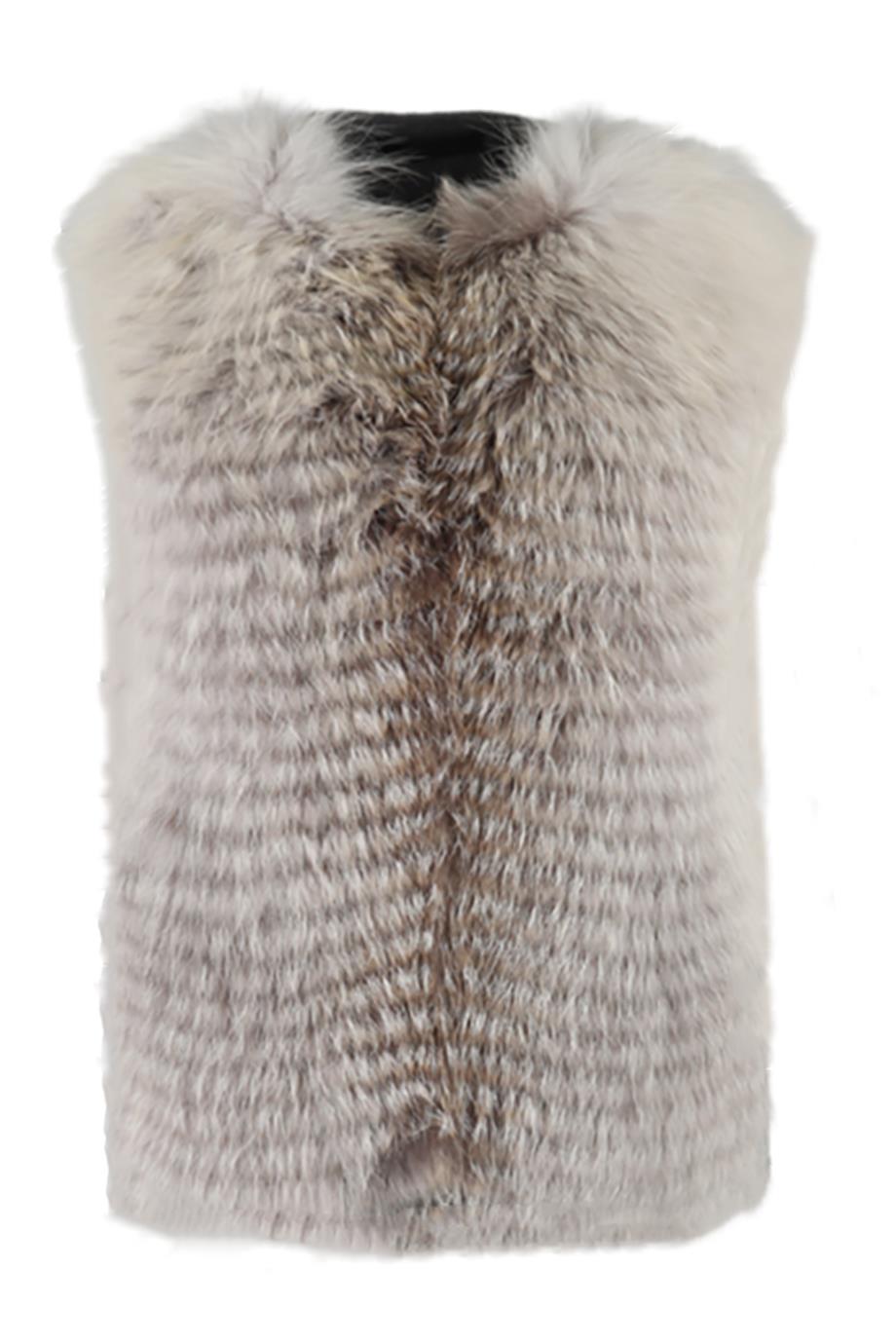 THE ROW FOX FUR AND WOOL GILET US 2 UK 6