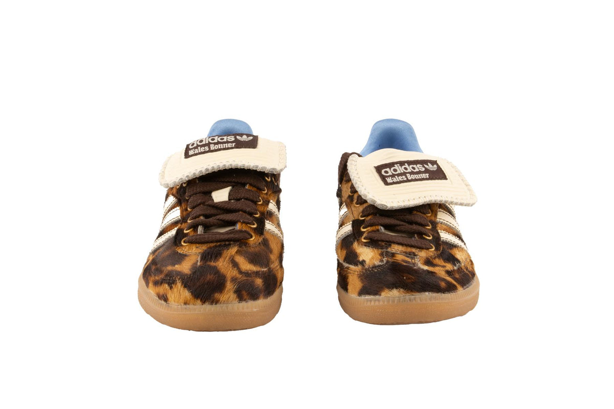 ADIDAS + WALES BONNER BROWN SAMBA LEOPARD SNEAKERS EU 40 UK 7 US 10