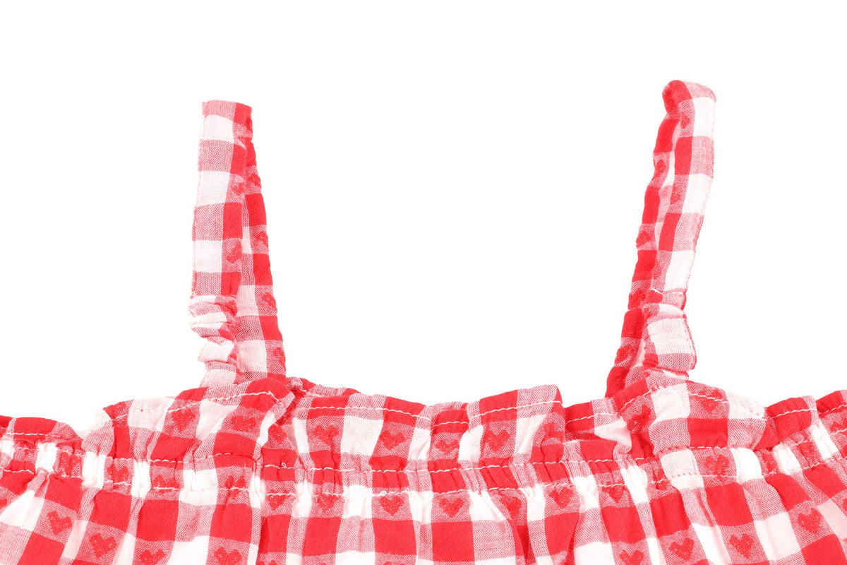 LOVESHACKFANCY RED KIDS GIRLS TOP 5-6 YEARS