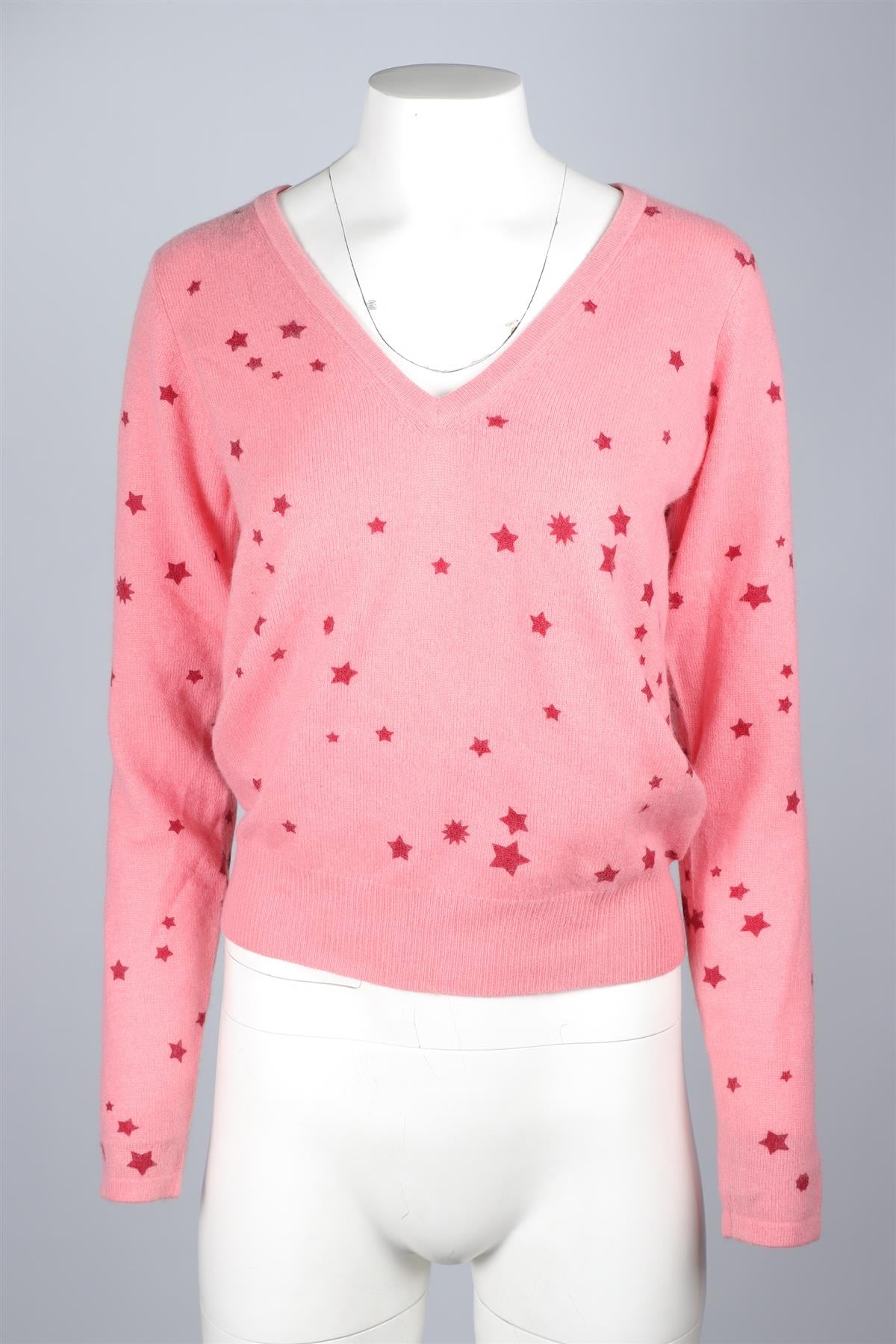 MATTHEW WILLIAMSON PINK CASHMERE SWEATER UK 10