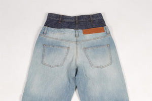 LOEWE BLUE HIGH RISE TAPERED JEANS FR 38 UK 10