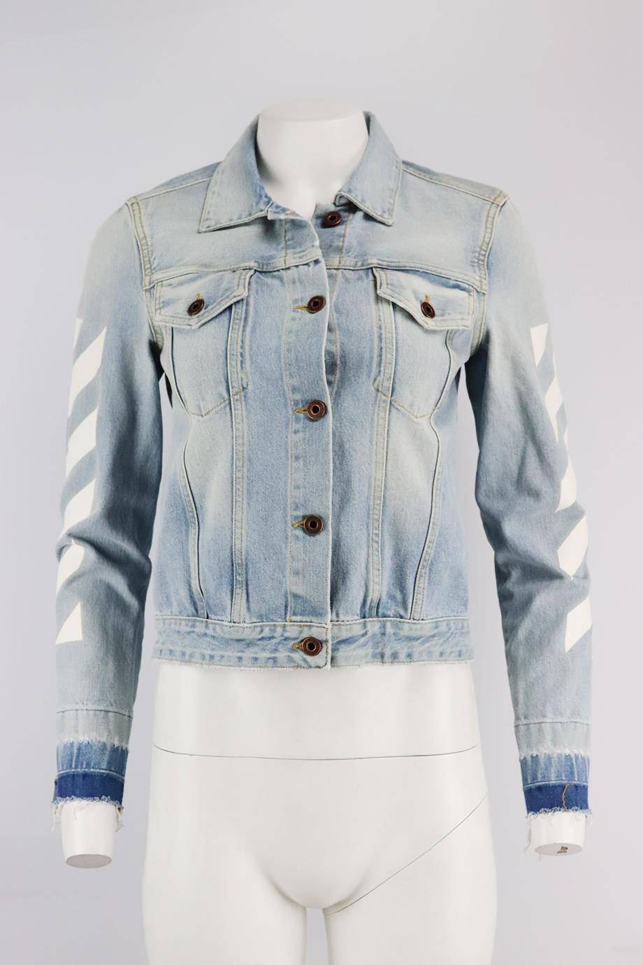 OFF-WHITE C/O VIRGIL ABLOH OMBRÉ DENIM JACKET IT 38 UK 6