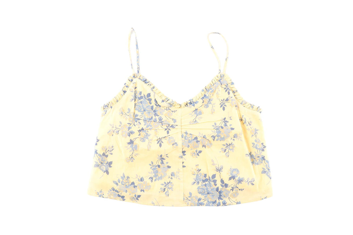 REFORMATION YELLOW CREPE TOP US 2 UK 6