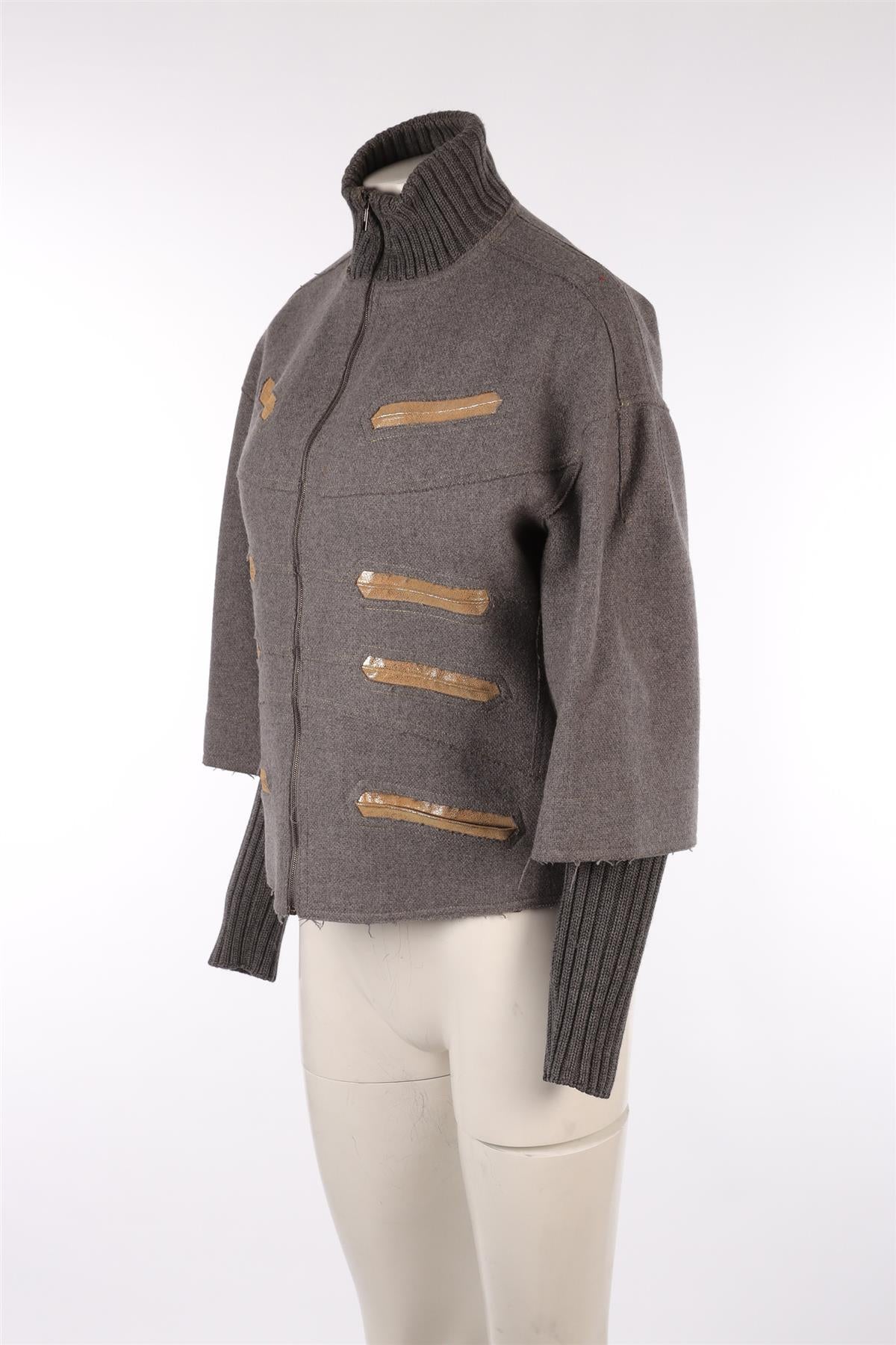 FENDI GREY WOOL JACKET IT 40 UK 8