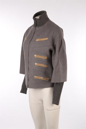 FENDI GREY WOOL JACKET IT 40 UK 8