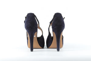 MARNI NAVY SUEDE PUMPS EU 39 UK 6 US 9