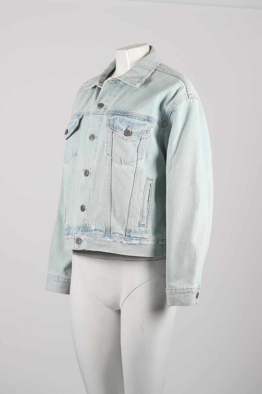 GRLFRND DISTRESSED DENIM JACKET MEDIUM
