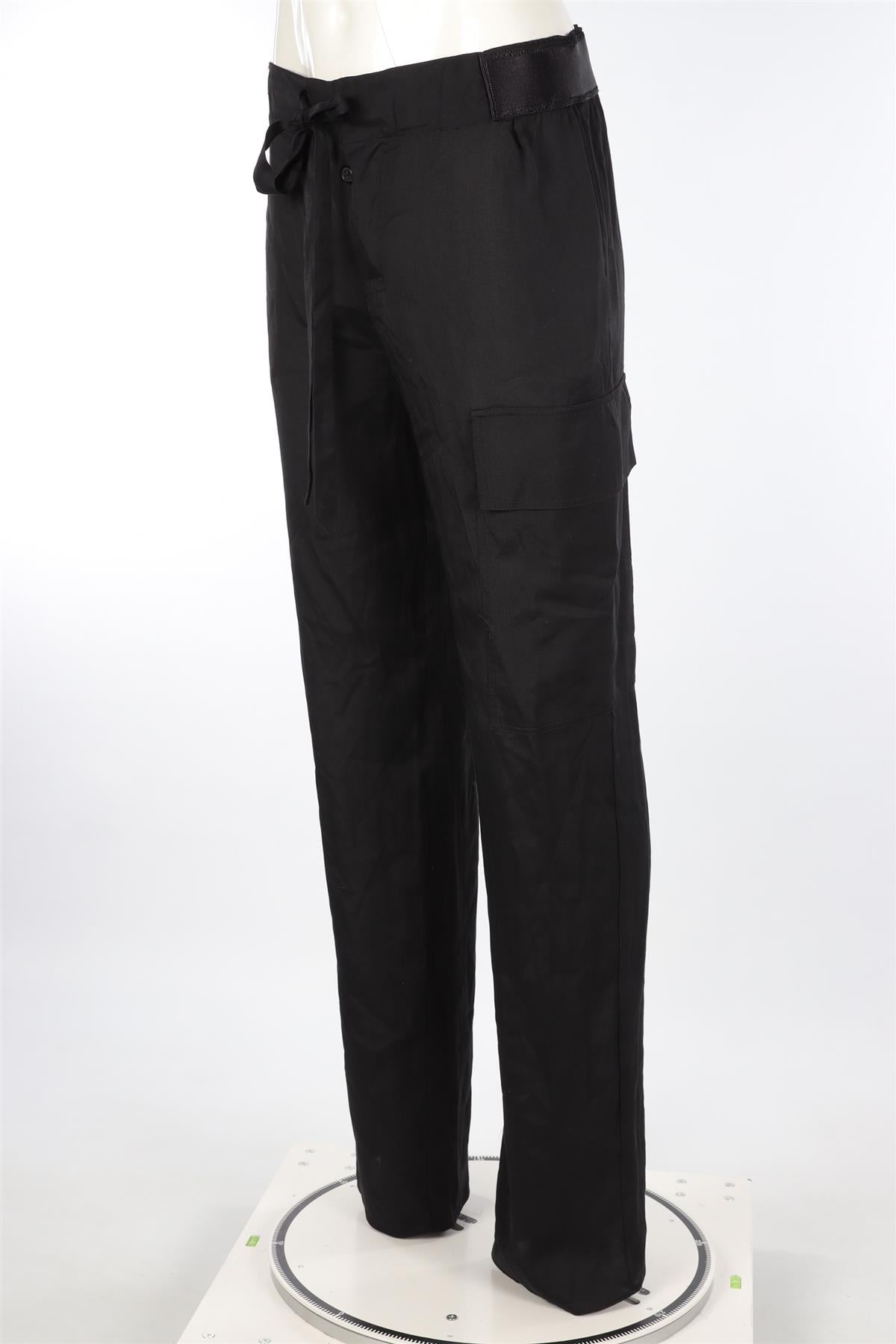 TOM FORD BLACK WOVEN STRAIGHT LEG PANTS IT 38 UK 6