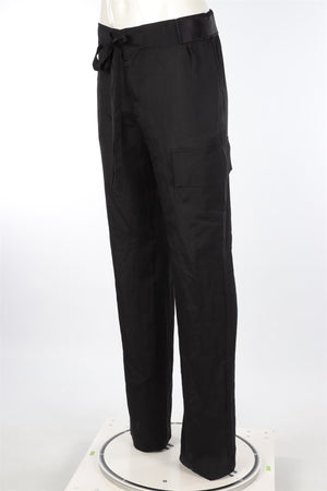 TOM FORD BLACK WOVEN STRAIGHT LEG PANTS IT 38 UK 6