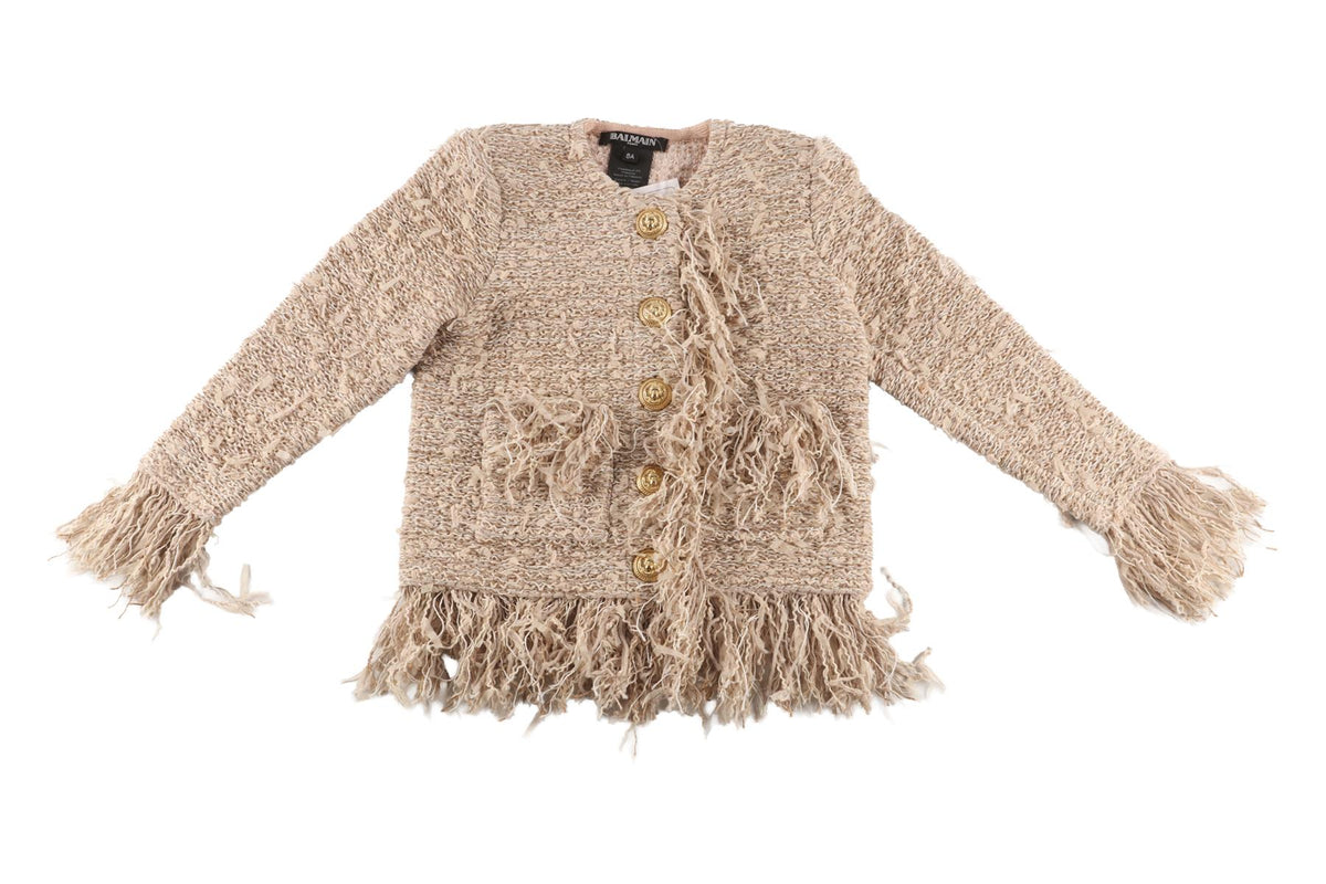 BALMAIN NUDE KIDS GIRLS JACKET 6 YEARS