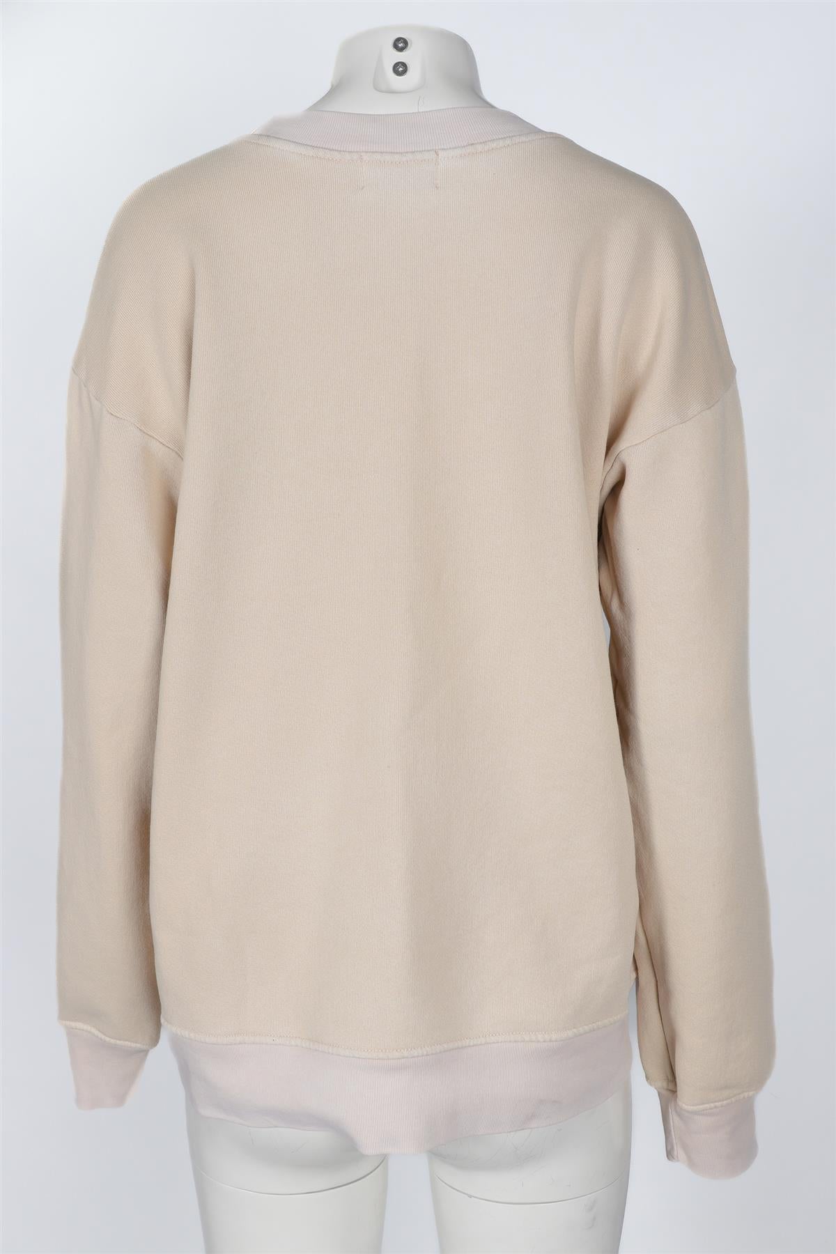 BEIGE COTTON SWEATSHIRT