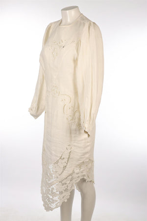 ISABEL MARANT WHITE LINEN MAXI DRESS FR 40 UK 12