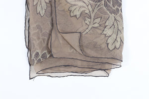 GIORGIO ARMANI TAUPE VINTAGE SILK SCARF