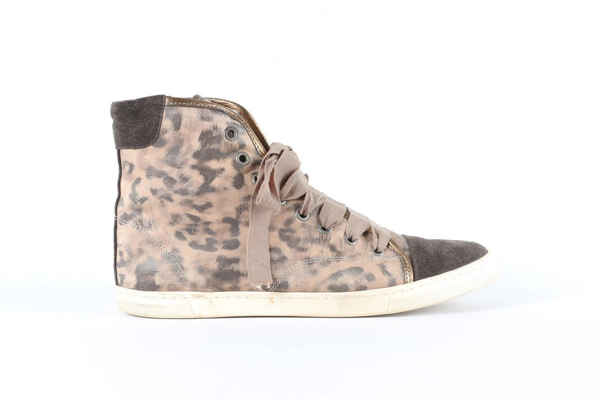 LANVIN BROWN NUBUCK SNEAKERS EU 39 UK 6, US 9
