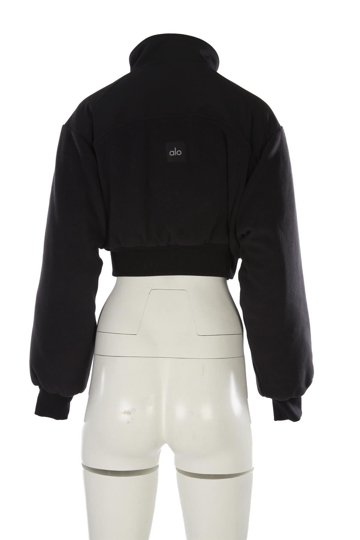 ALO YOGA BLACK PADDED FLEECE JACKET SMALL