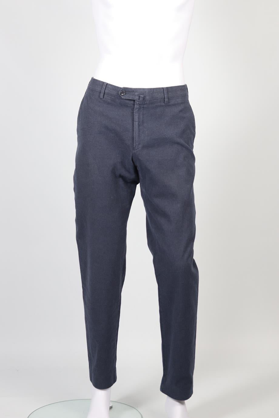 LORO PIANA MENS COTTON BLEND STARIGHT LEG PANTS IT 54 FR 46 UK/US38