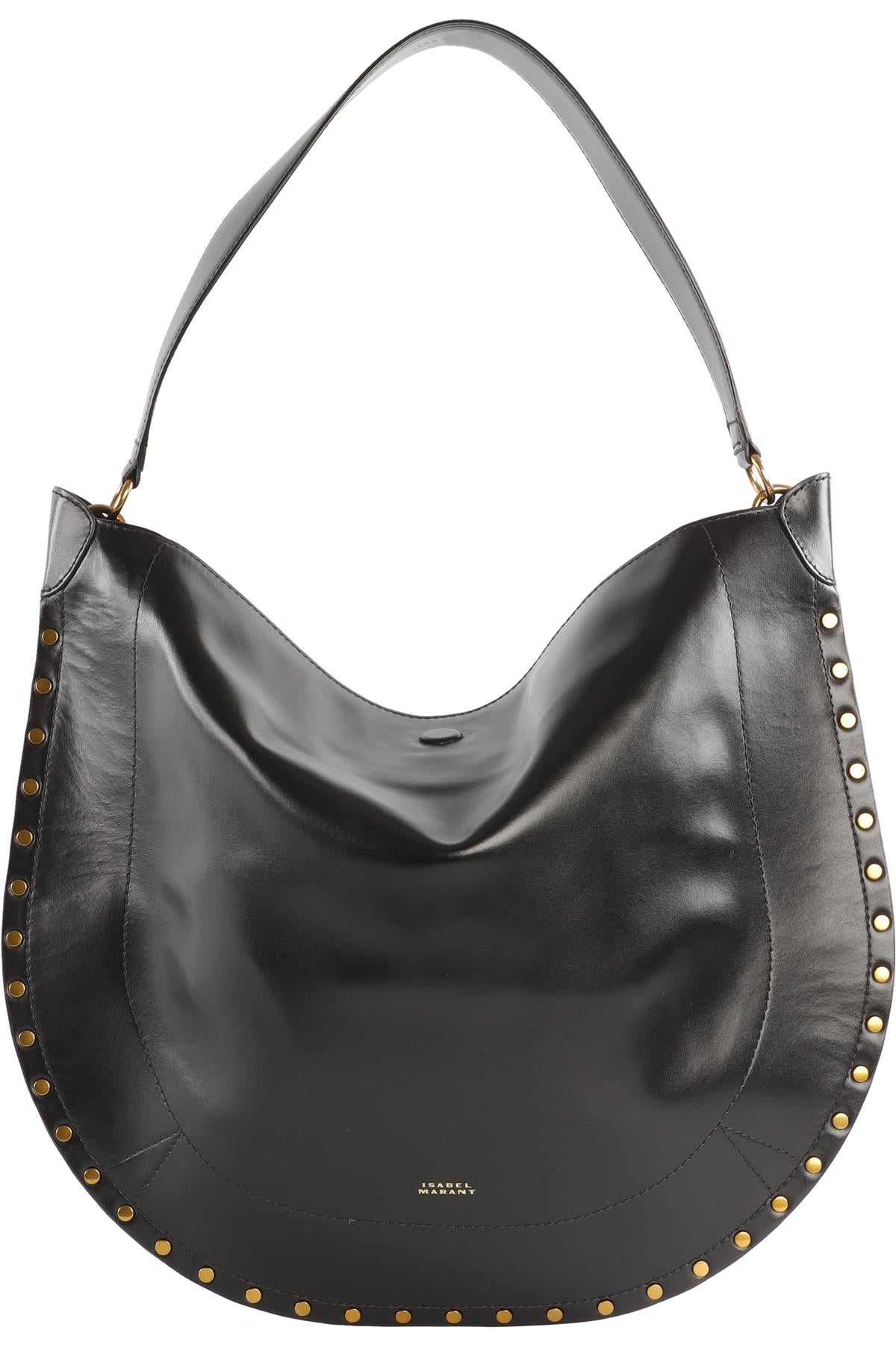 ISABEL MARANT BLACK OSKAN LEATHER SHOULDER BAG