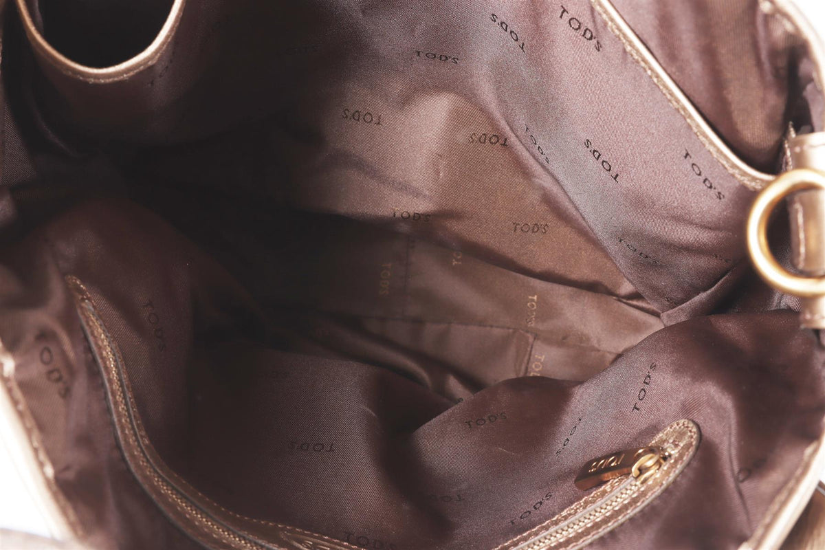 TOD'S BROWN LEATHER SHOULDER BAG