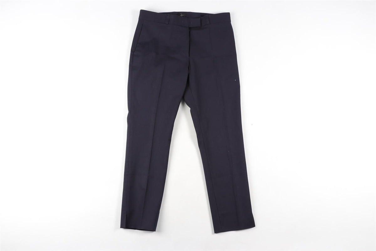 JOSEPH NAVY COTTON STRAIGHT LEG PANTS UK/US W28