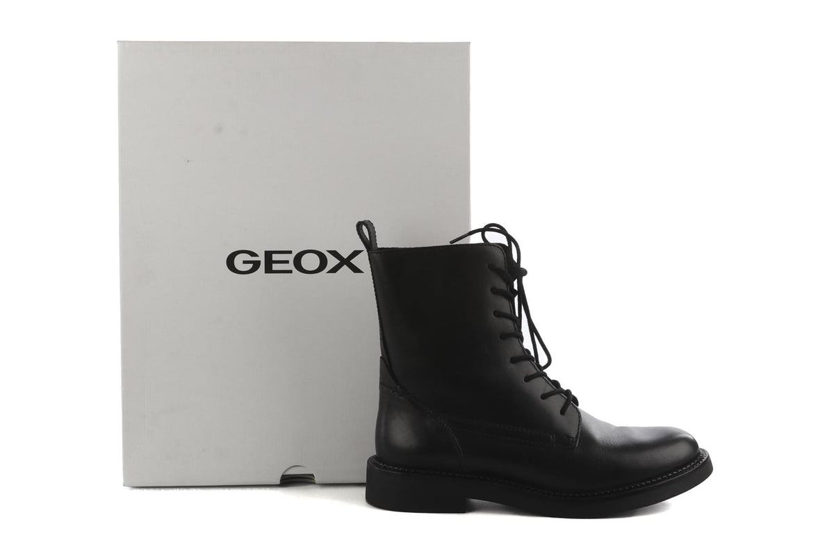 Geox Black Leather Boots EU 39 UK 6 US 9