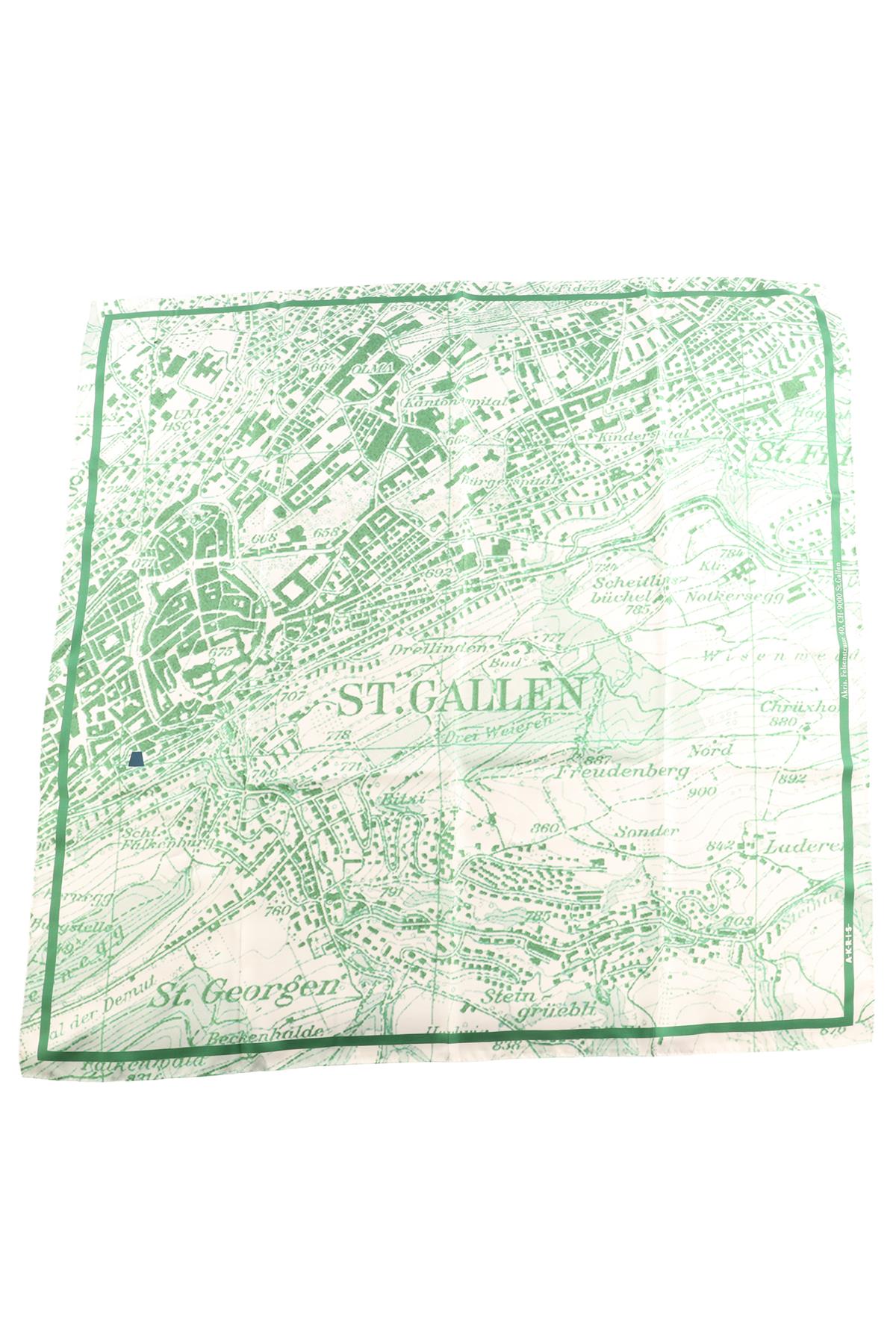 AKRIS GREEN SILK SCARF