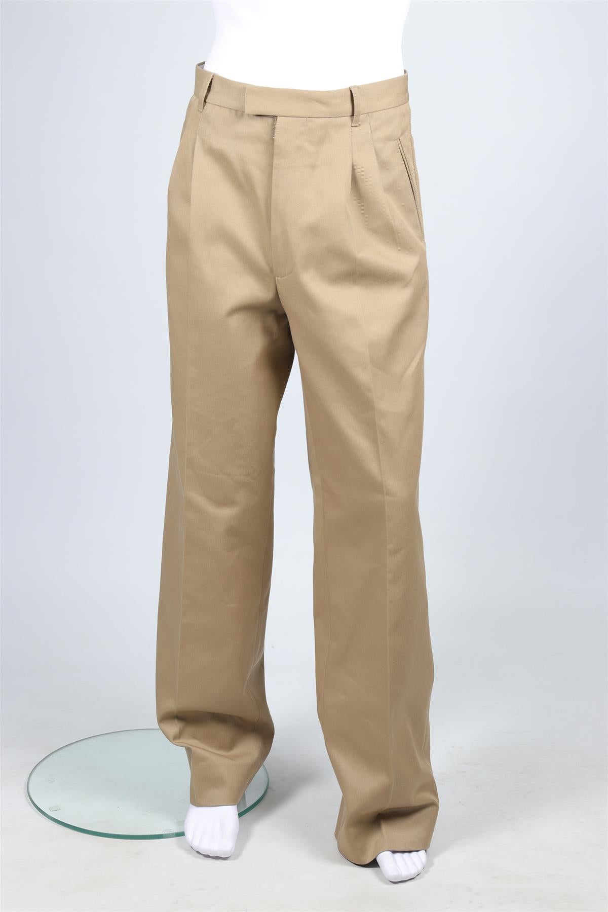 MAISON MARGIELA TAN MEN'S COTTON PANTS IT 52 UK/US WAIST 36