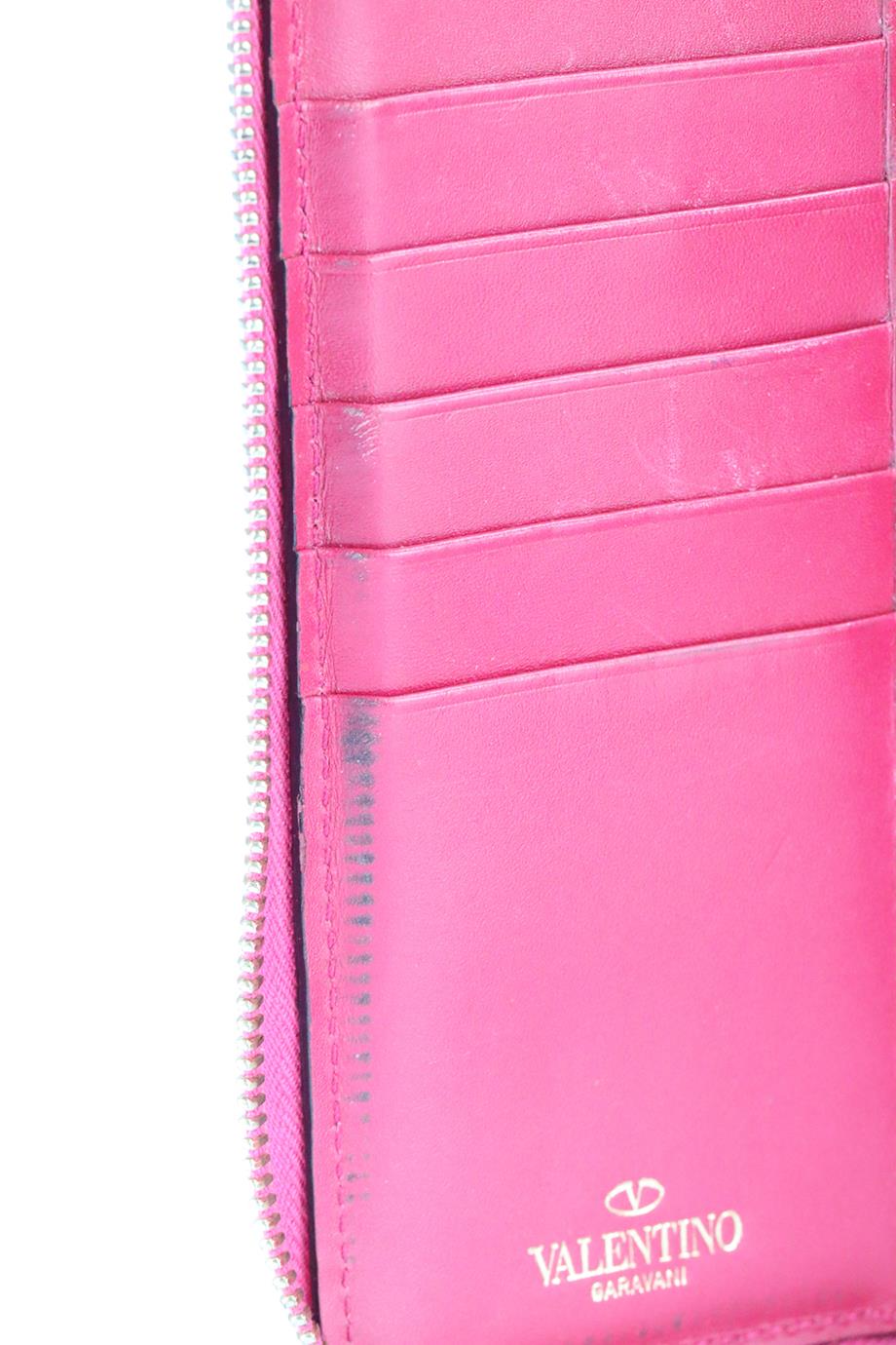 VALENTINO GARAVANI ROCKSTUD LEATHER WALLET