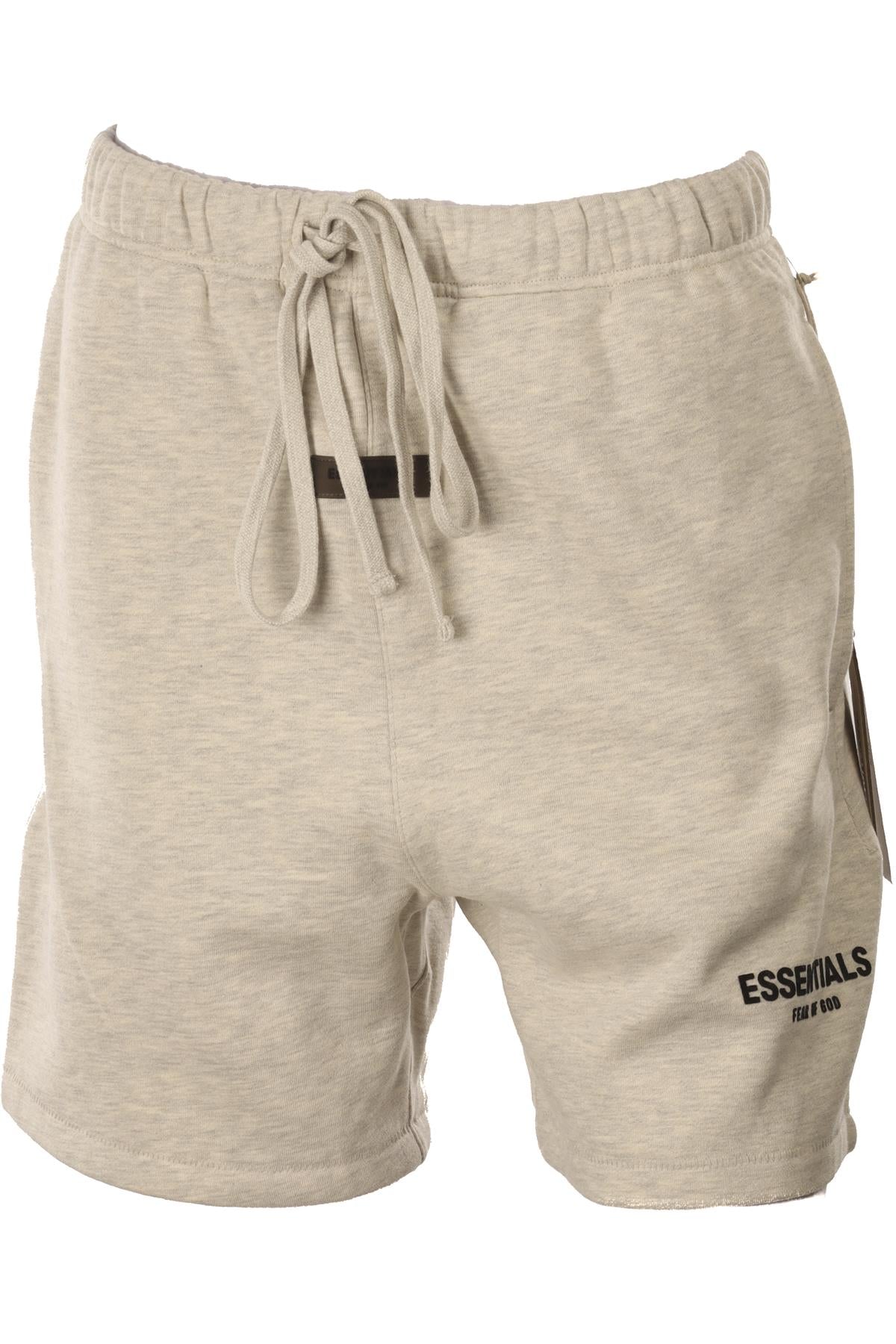 FEAR OF GOD ESSENTIALS GREY MEN'S COTTON SHORTS SMALL