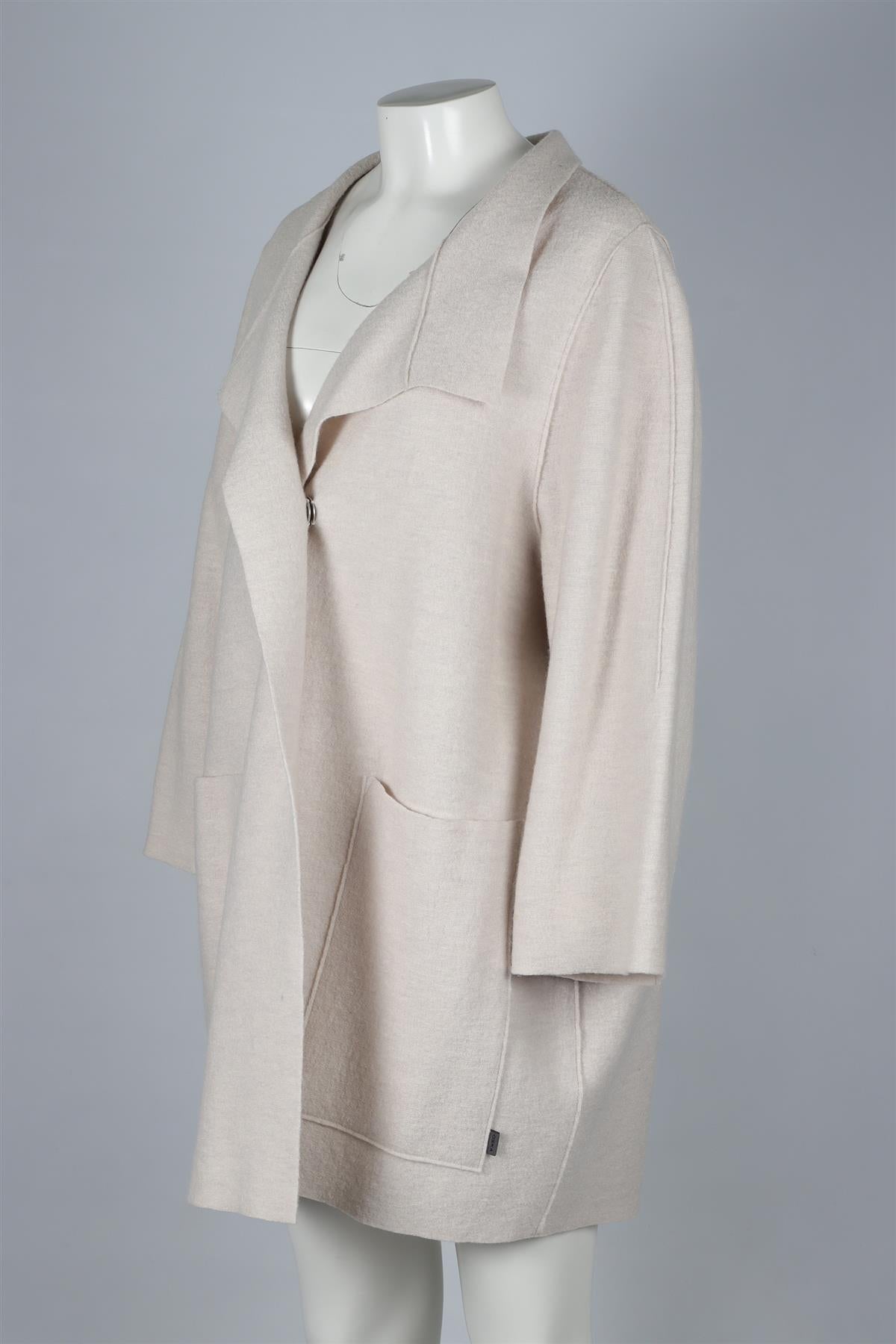 OSKA CREAM WOOL COAT UK 14/16