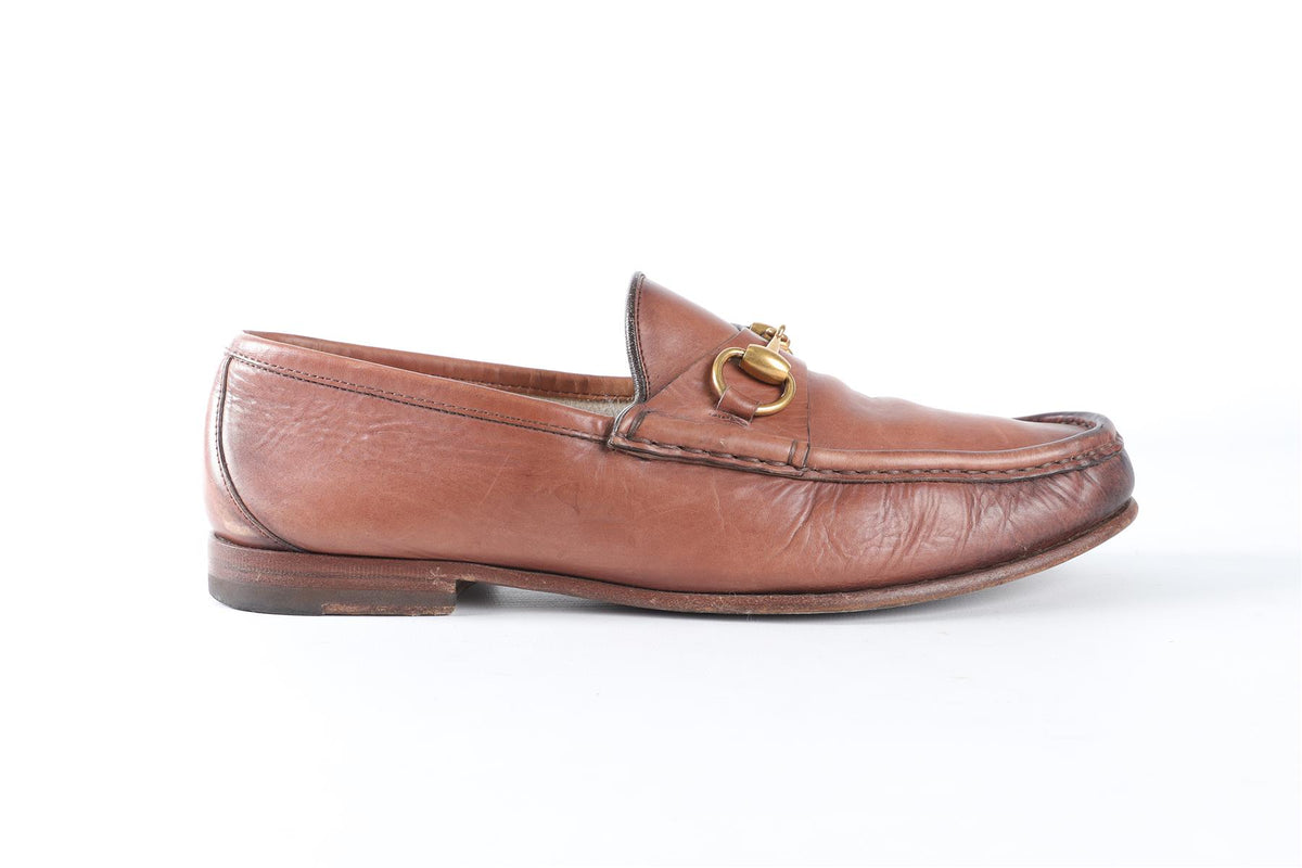 GUCCI BROWN MEN'S 1953 LEATHER LOAFERS UK 7 EU 41 US 8
