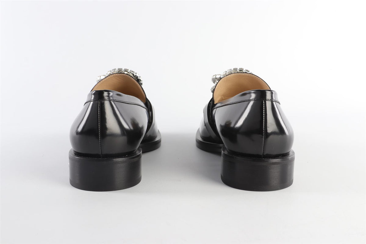 MACH & MACH BLACK LEATHER LOAFERS EU 40 UK 7 US 10