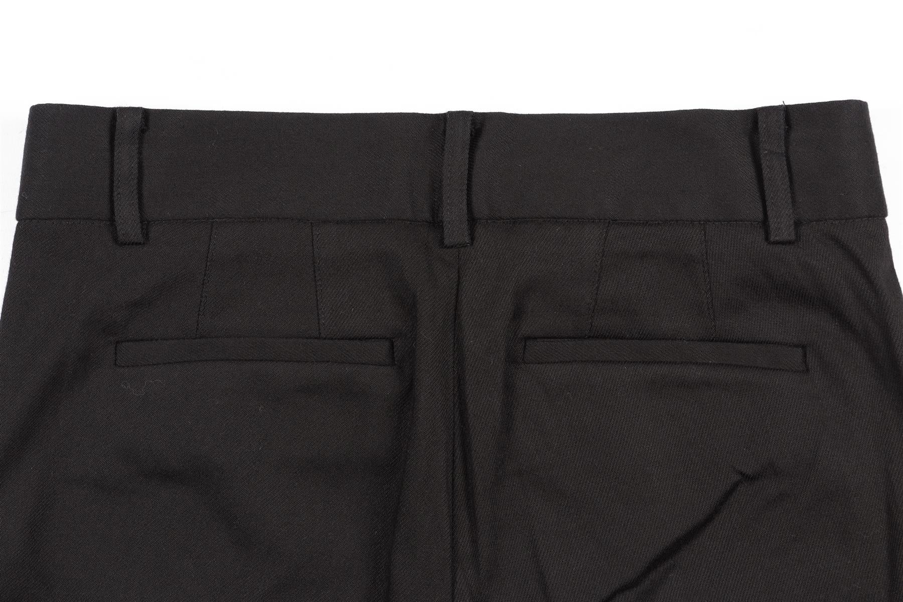 FRAME BLACK COTTON STRAIGHT LEG PANTS US 0 UK 4