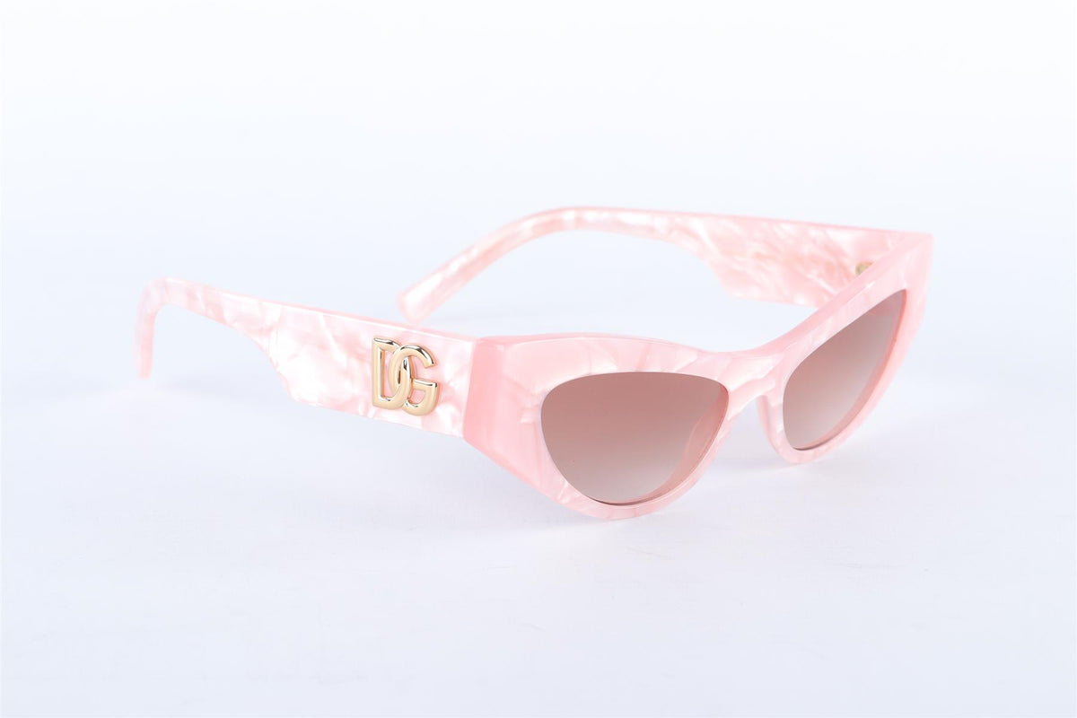 DOLCE & GABBANA PINK CAT EYE ACETATE SUNGLASSES