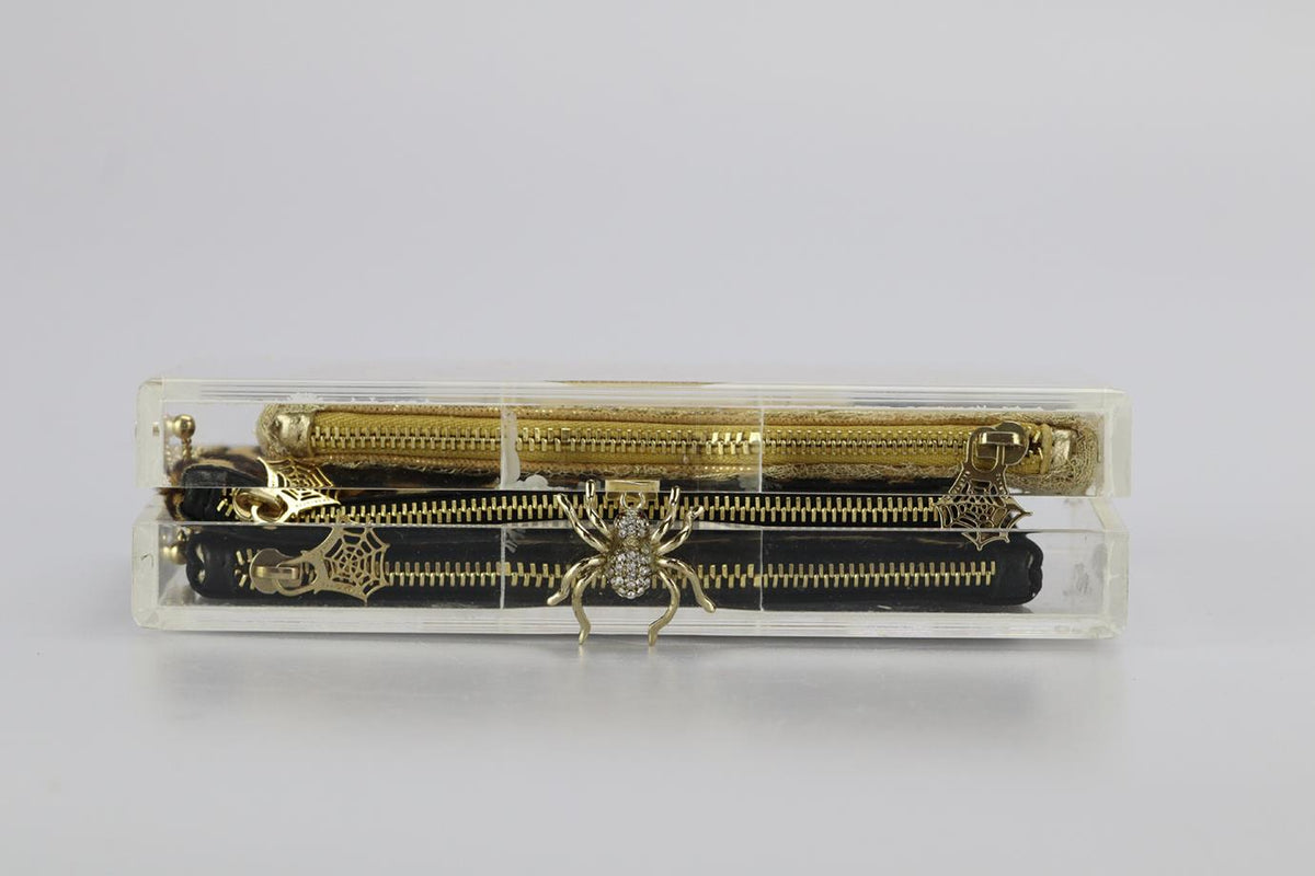 CHARLOTTE OLYMPIA SPIDER PERSPEX CLUTCH