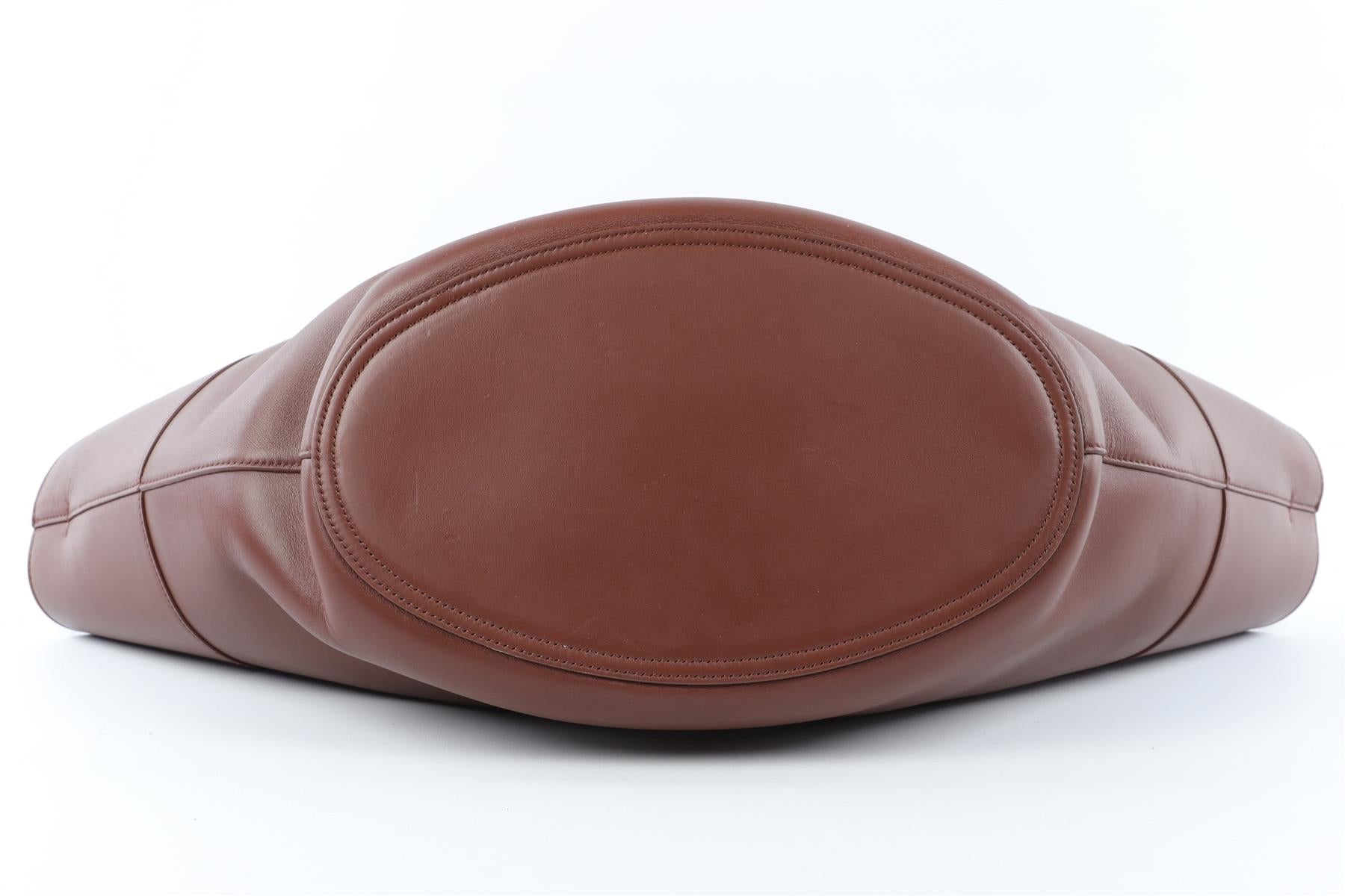 THE ROW BROWN MARKET LEATHER TOTE BAG