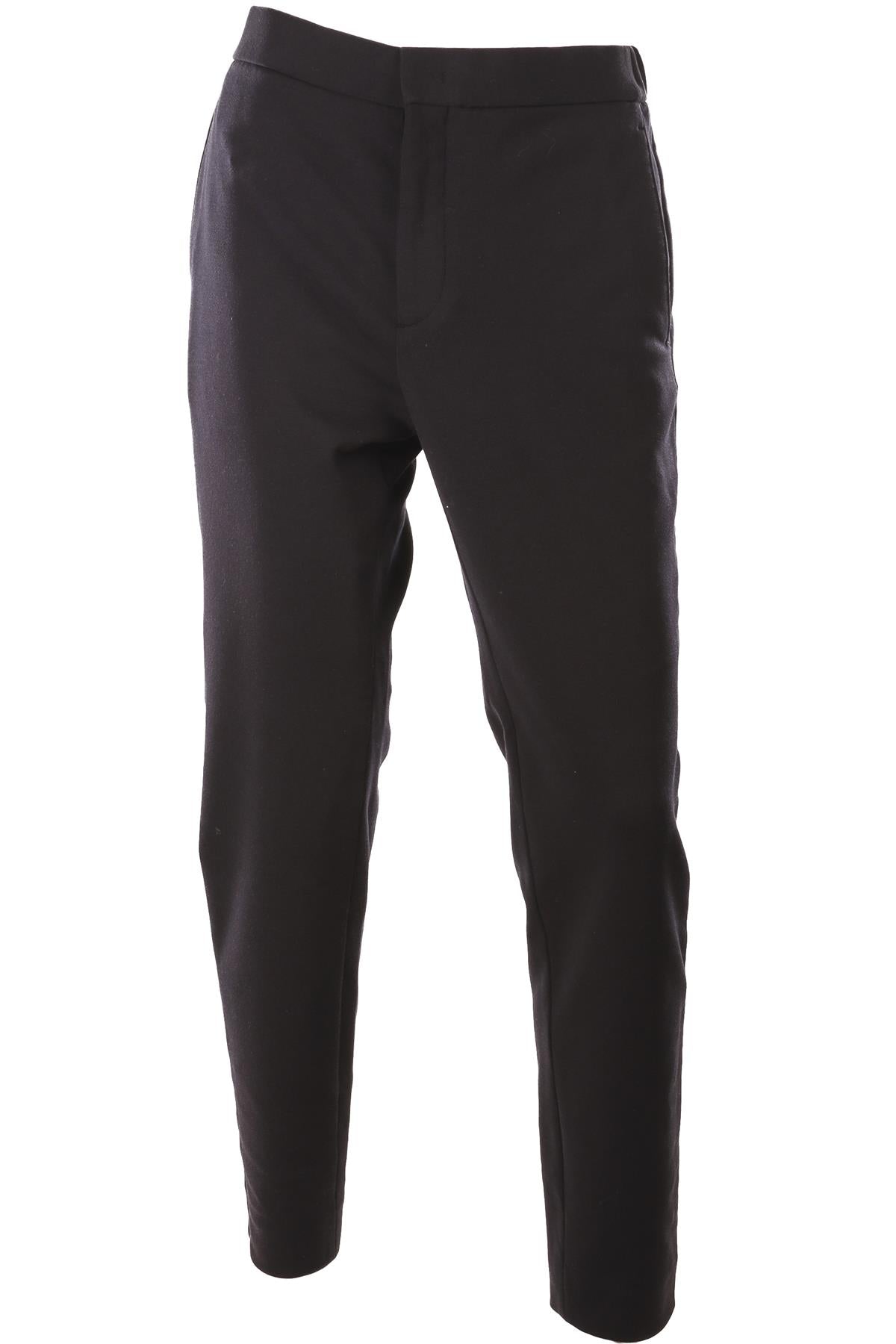 LORO PIANA NAVY MEN'S WOOL STRAIGHT LEG PANTS IT 54 UK 38